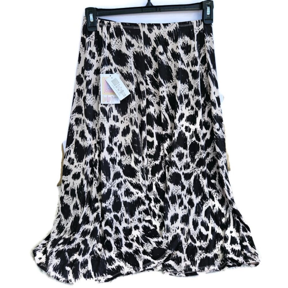 NWT Womens Retro Flowy Side Slit Skirt Small Knee Length Deinty Vacay Pin-Up